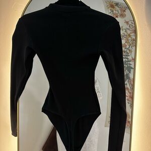 SKIMS Black Long Sleeve Bodysuit